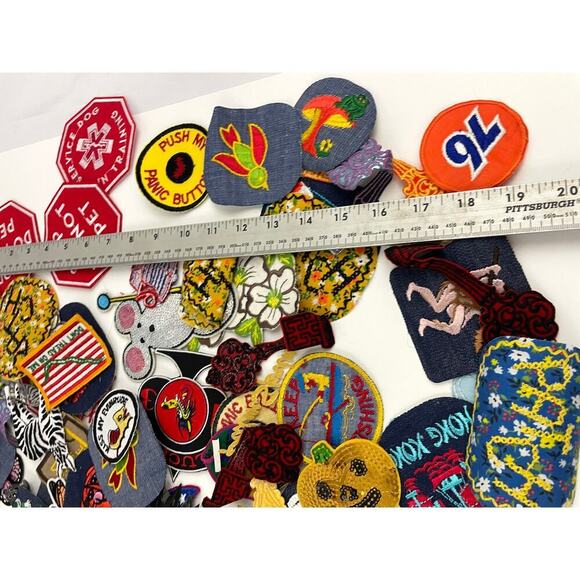 150 PC Assorted Sewing Applique Patches Iron on Sew On NEW Mixed Sequin Crafting - Picture 13 of 16